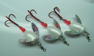 SPIN N GLO LOT 3 SPINNER KÖDER FORELLE LACHS STEELHEAD ALASKA AUSTRALIEN WURDEN'S - Bild 1 von 2