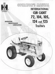 IH CUB CADET Modell 72 104 105 124 125 Betriebsanleitung - Bild 1 von 1