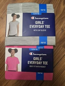 Champion (TWO) Girls T-Shirts Size Large (10-12) NEW WITH TAGS - Picture 1 of 5