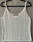 SIGRID OLSEN Collection Shell Top Cami Size L Viscose White Grey Metallic