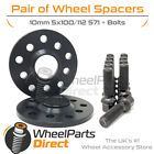 Wheel Spacers (2) & Bolts 10mm for Audi TT [8J] 06-14 On Original Wheels