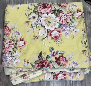 Ralph Lauren Home SOPHIE BROOKE King Duvet Yellow Floral Striped Cotton - Picture 1 of 10