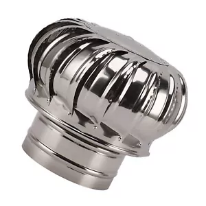 (Thickened 150 Type)Stainless Steel Rotating Chimney Cowl Cap Anti Downdraught - Picture 1 of 23