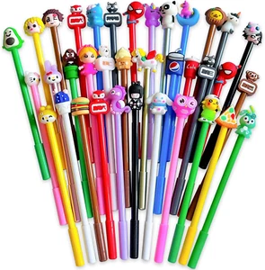 36PCS Assorted Cartoon Gel Pens - Kawaii Black Ink Writing Set for Students - Picture 1 of 12