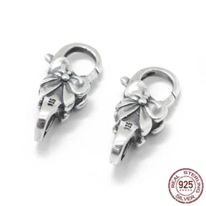 925 Hummerverschlüsse Doppelverschluss Schleife Blume Auslöser Verschluss 4 Armband Halskette. 1 Stck. - Bild 1 von 6