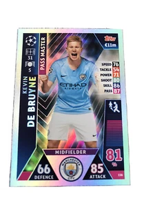 MATCH ATAX UEFA CHAMPIONS LEAGUE 2018/19 KEVIN DE BRUYNE PASS MASTER 156 - Bild 1 von 2