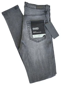OUTLAND Jeans Women Size US 24 UK 6 Isabel Mid Rise Washed Black Skinny NEW - Picture 1 of 8