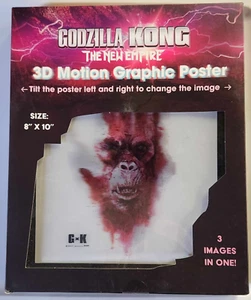 Godzilla Kong The New Empire 3d Motion Graphic Poster Size 8×10 (3 Images) - Picture 1 of 2