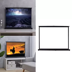 40/50inch Portable Projector Screens Home Easy Manual Pull Down Table Screen 4:3 - Picture 1 of 16