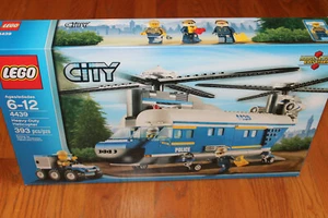 LEGO CITY # 4439 HEAVY DUTY Lift HELICOPTER 3 Minifigures PILOT Police ATV 393pc - Picture 1 of 11