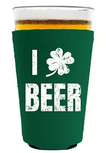 Coolie de vidrio pintado de cerveza I trébol; neopreno, plegable - Imagen 1 de 2