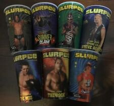 2010/2011 WWE 7/11 Slurpee Hologramme Tasses (Summer Slam, Etc) - Lot de 7, Rare