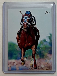 Secretariat Limited Edition Artist Signed 1973 Kentucky Derby Trading Card 3/10 - Picture 1 of 2