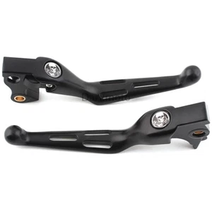 Black Wide Blade Clutch Brake Hand Levers Skull For Harley Sportster XL883 1200 - Bild 1 von 11
