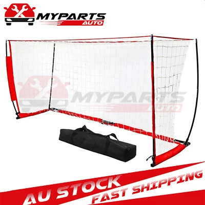 PORTABLE FUTSAL FOOTBALL SOCCER GOAL Training Sports Practice 3x2m W/ Carry Bag - image 1 of 4
