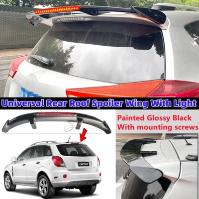 Universal Fit For Chevy Captiva Sport 12-15 Black Rear Roof Spoiler Wing W/Light - Изображение 1 из 4