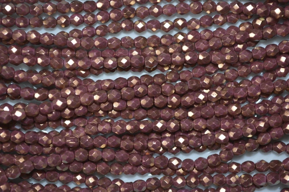 Cuentas de vidrio facetado redondas checas pulidas al fuego de 4 mm - Halo querubín etéreo Foto 1 de 1