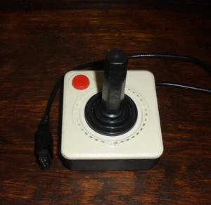 Vintage CX40 Style Joystick Black & White - Atari Commodore 64 Untested - Taiwan - Picture 1 of 9