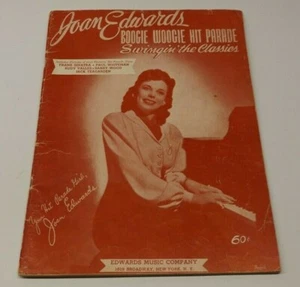 Joan Edwards Boogie Woogie Hitparade - Swingin the Classics 1944 Liederbuch inROT - Bild 1 von 1