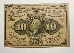 Moneta frazionaria USA 10 centesimi, 1°. Serie - Foto 1 di 2