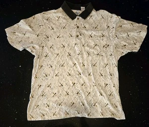 Vintage Penguin Sport Herren Gr. M Golf Poloshirt Tee Muster 100% Baumwolle - Bild 1 von 10