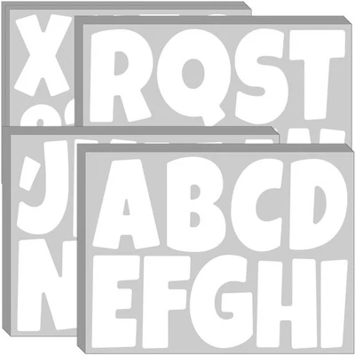 Bulletin Board Letters 390 Pcs 4 Inch Alphabet Letter Stickers for Poster Boa... - Image 1 of 4