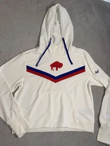 Buffalo Bills Sweater Women’s Large Cream Nike Historic Performance Hoodie NFL - Picture 1 of 13
