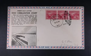 Oct 19 1929 FDC USA Scott # 681-1 Roessler Cachet VF Cover Air Mail Border Ohio - Picture 1 of 2
