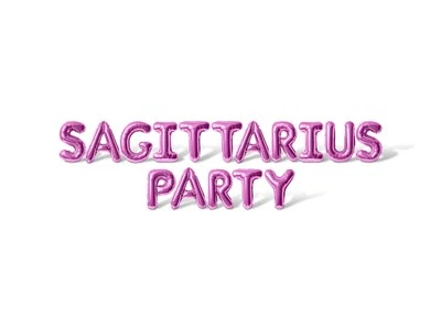 SAGITTARIUS PARTY Letter Balloon Banner - Sagittarius Birthday Party Decorations - Image 1 of 4
