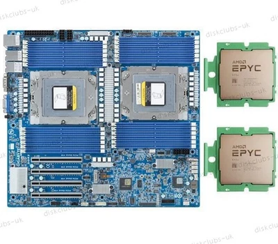 Gigabyte MZ73-LM0 Motherboard + 2x AMD EPYC GENOA 9754 CPU QS Version kit - Image 1 of 4