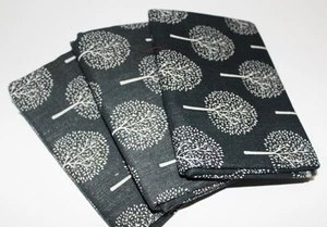 Natural Colored Trees on a Charcoal Background - Over 4.5 Yards Total - Picture 1 of 4