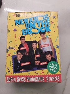 1989 Topps New Kids On The Block Series 1 Trading Card Box 14 Packs - Picture 1 of 4