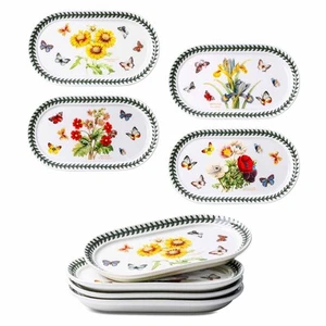 Platos de aperitivo rectangulares de 4 piezas, 8 pulgadas para servir postres, sándwiches,... - Imagen 1 de 7