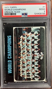 1971 Topps # 1 World Champions Orioles Team PSA 2 - Picture 1 of 1