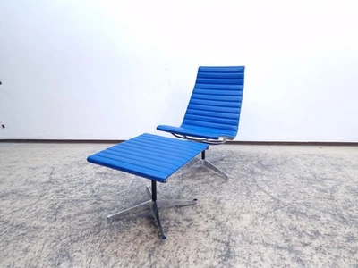 Hermann Miller Vitra Eames EA 116 Designer Chair Visitor Chair Leather Blue - Image 1 of 4