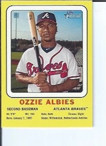 Ozzie Albies 2018 Topps Heritage Collectors Card ( Yellow ) - Picture 1 of 1
