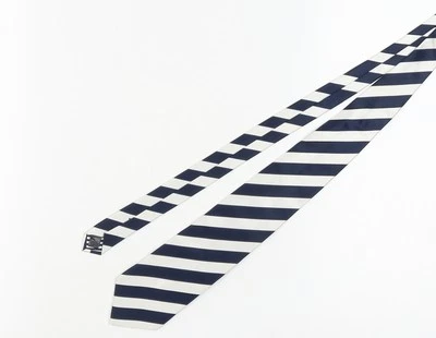 Corbata de seda a rayas azules para hombre Marks and Spencer, nueva Foto 1 de 4