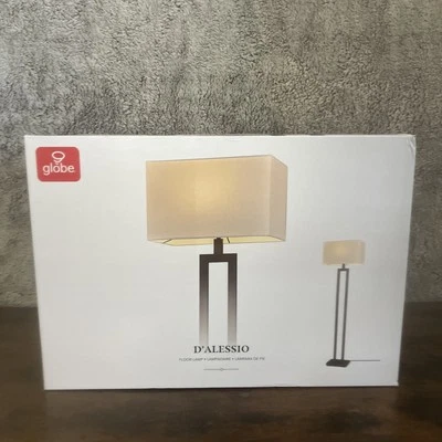 Lámpara de pie buffet Globe Electric 67046 negra D'Alessio luz única 58"H Foto 1 de 4