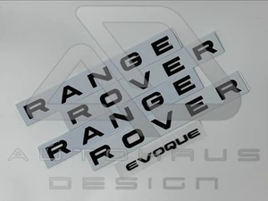 Range Rover Cofano e Stivale Nero Lucido Distintivo ORIGINALE ABS Lettering Evoque - Foto 1 di 1