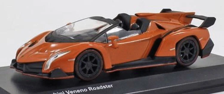 Kyosho Hobby Route 1/64 Lamborghini Veneno Roadster Orange Neuf Near Mint - Photo 1/1