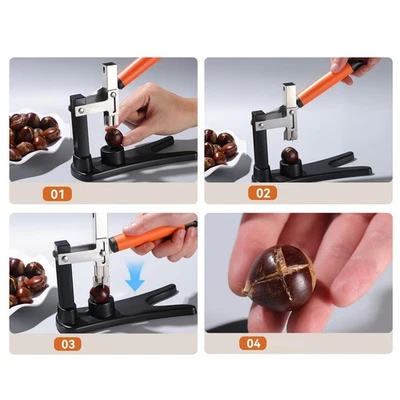 Chestnut Opener Kitchen Use Sturdy Labor Saving Ergonomic Handle Nut Cracker - Image 1 of 4