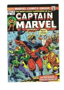 ¡Captain Marvel #31 APLICACIÓN THANOS & VENGERS! 2ND STARFOX Y 1ER DRAX CUBIERTA! En muy buen estado + 8,5 - Imagen 1 de 2
