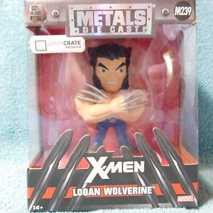 Marvel X-MEN LOGAN WOLVERINE 4" Metals DIE CAST Figure LOOT CRATE Jada Toys M239
