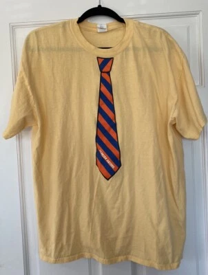 Florida Gators T Shirt SZ XL Gildan Yellow Tie Orange Blue Short Sleeve Cotton - Image 1 of 4