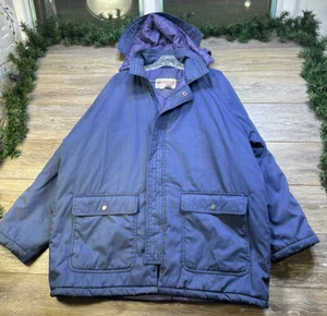 Vintage Wear Guard Coat Size Extra Large XL Blue Hooded Insulated Jacket - Picture 1 of 21