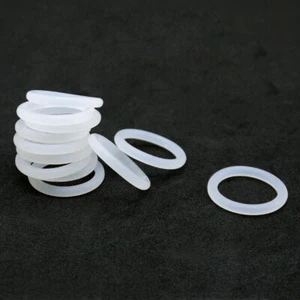 2mm Cross Section Food Grade Silicone Rubber O-Rings Seal Washer ID 1-76mm White - Picture 1 of 2