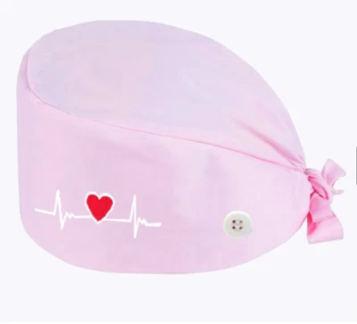 *VENDEDOR DE EE. UU.* Gorra Médica con Botones Estampado Sólido Sombrero de Trabajo; Sombrero con Banda para Sudar Foto 1 de 4