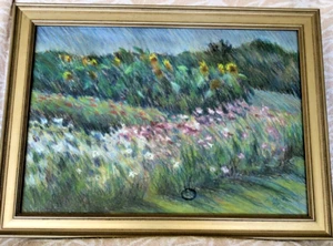 Dibujo de paisaje pastel de colección firmado Adelaide McKenzie Moss 1997 enmarcado - Imagen 1 de 9