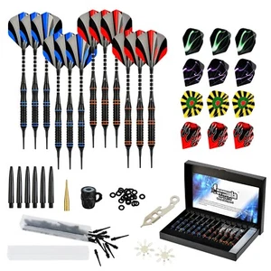 12 Dartpfeile Set Dartpfeile Soft für Elektronische Dartscheibe + 50 Dartspitzen - Bild 1 von 8