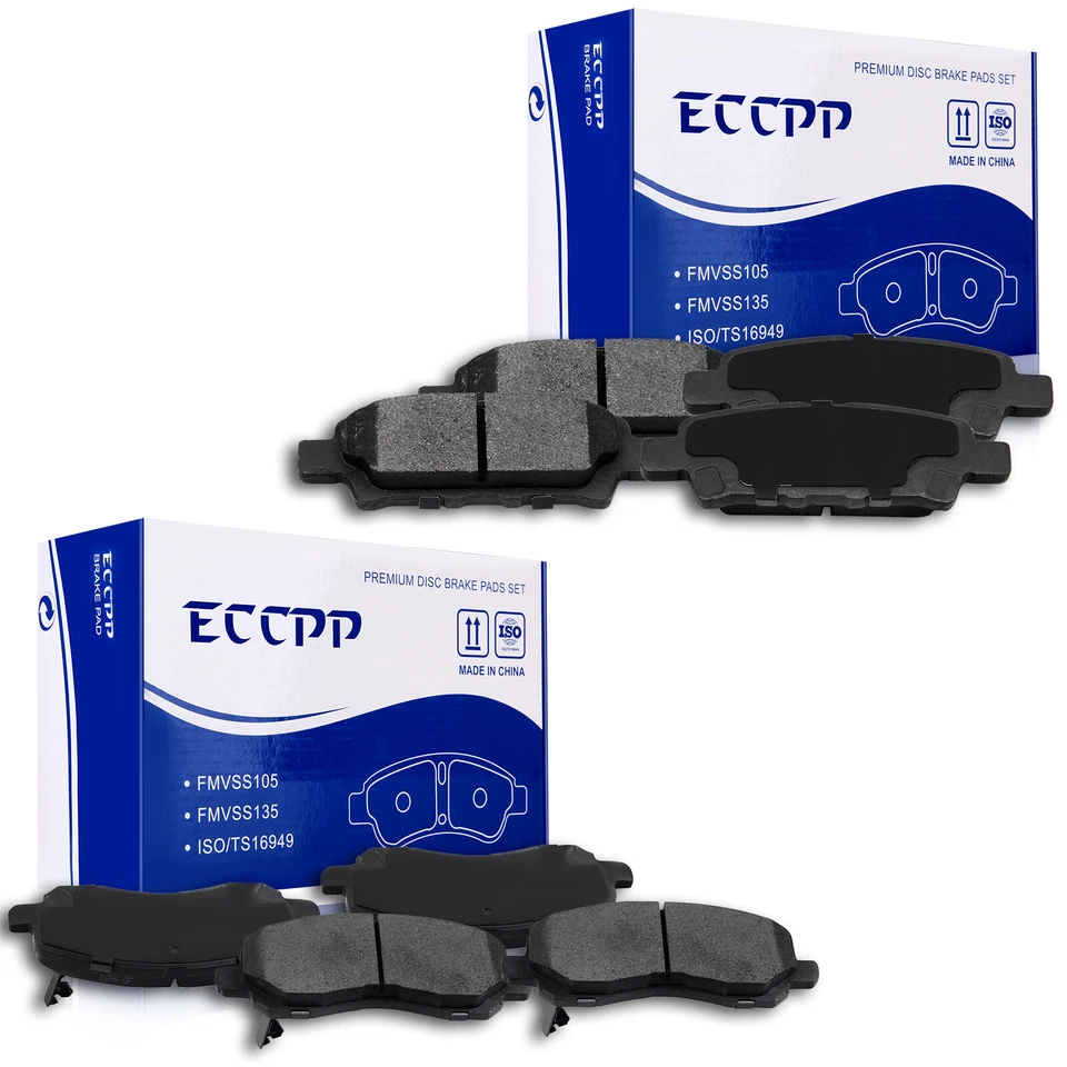 Front Rear Brake  Ceramic Pads For 2007-2008 Jeep Patriot Premium 8pcs Foto 1 de 1